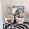 1 PC Cute Woven Rope Storage Basket with Plush Bear Design - Multi Purpose Desktop Storage Box, Modern Style, Rack Basket