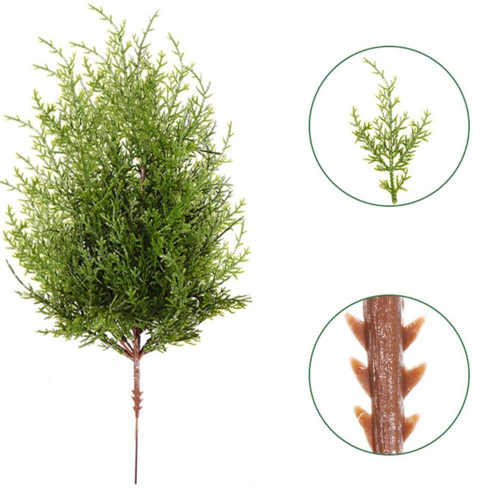 Plastic Artificial Pine Branches Green Realisticl Green Garland Christmas Decorations