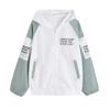 Women's Letter Printed Color Blocking Loose Hooded Long Sleeve Jacket