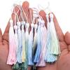 10Pcs 13cm Gradient Color Polyester Silk Tassels Bookmark Tassels Mini Tassels For DIY Crafts Jewelry Making Souvenir Bookmarks