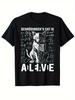 2026 New Schr Ö Dinger Cat Life and Death Physical Pattern Tshirt  Soft and Comfortable Black Casual Design