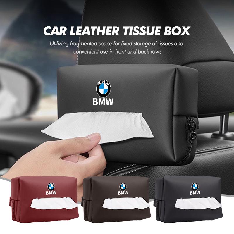 Car Paper Towel Bag Headrest Decor Tissue Seat Back Paper Box For BMW G30 G20 M3 M5 E91 E92 E93 E36 E70 X3 X4 X5 X1 E39 F30