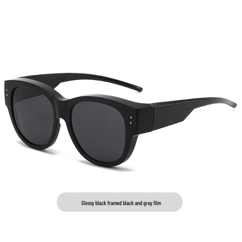 Ultra-Light 2-in-1 Polarized Clip-On Round Sunglasses for Myopic Women - Wear Over Prescription Glasses