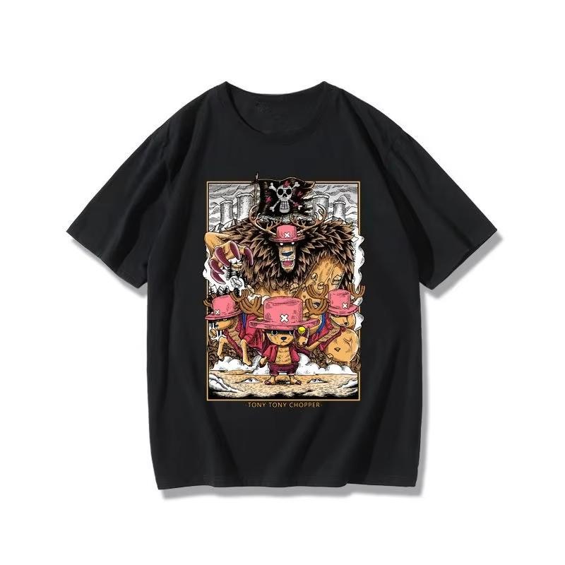 

2026 новый персонаж One Piece Джабос летняя повседневная спортивная и фитнес футболка с коротким рукавом для мужчин и женщин свободный крой 4XL