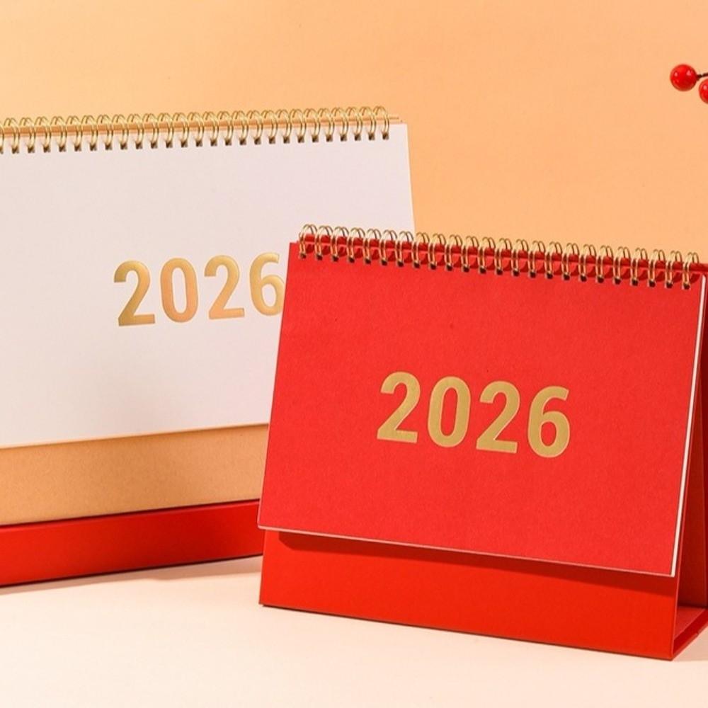 Stable Base Coil Calendar Writable Memo Standing Flip Calendar Table Planner Academic Planner