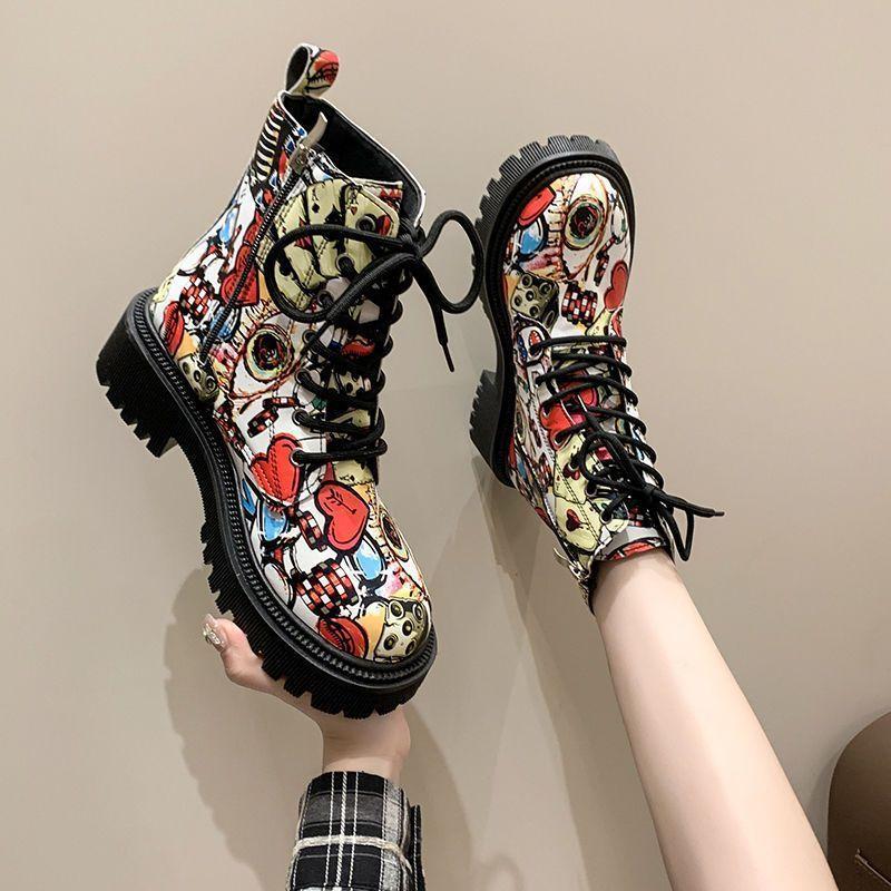 Versatile, Comfortable and Fashionable Outer Wear Women's Short Boots 2025 Autumn and Winter New Thick-soled Casual Warm Martin Boots Women