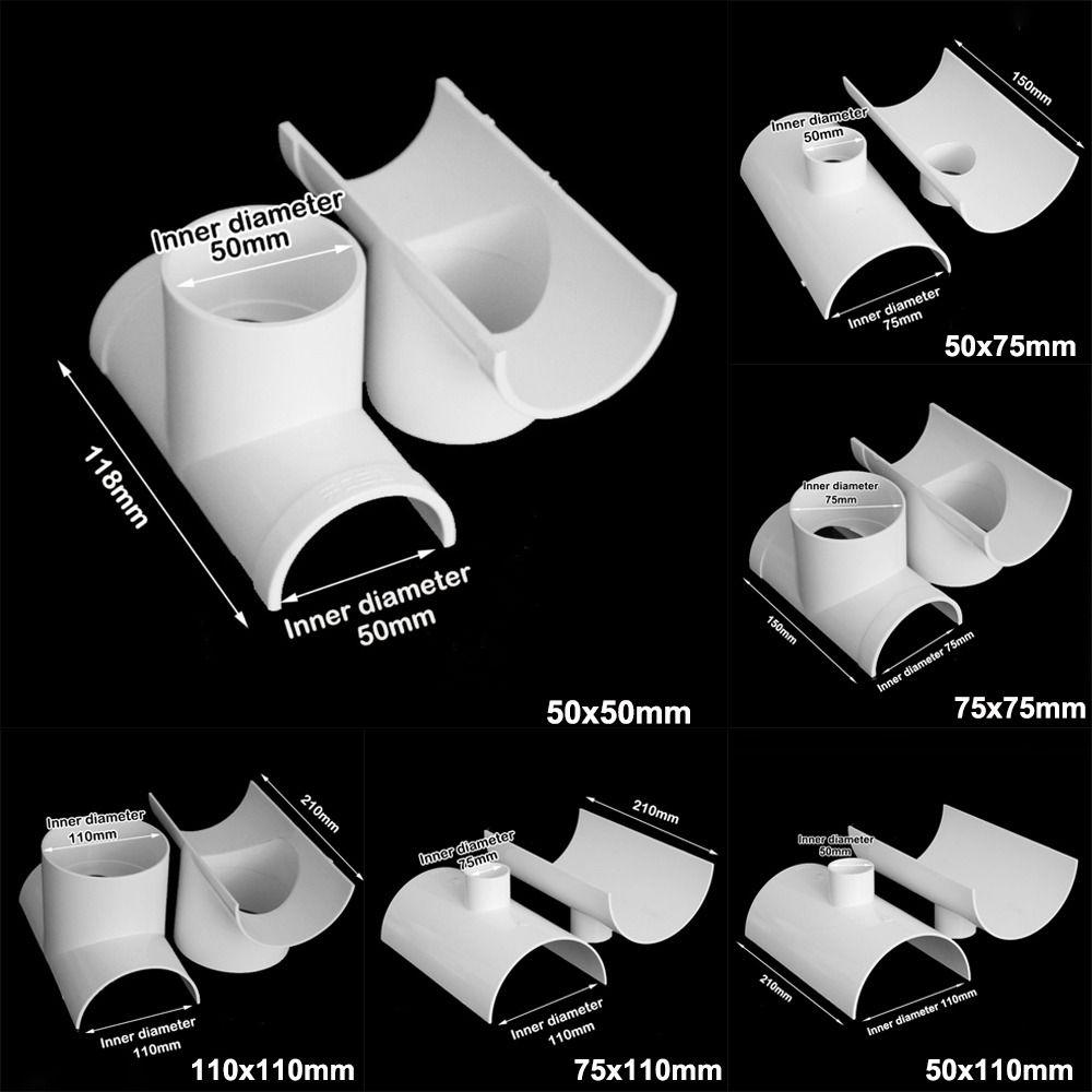 Accessori Idraulici Industriali PVC Raccordo a T Aperta Giunto Tubo 50/75/110mm Tubo Bianco Patch di Riparazione Connettori Tubo Casa Esterno