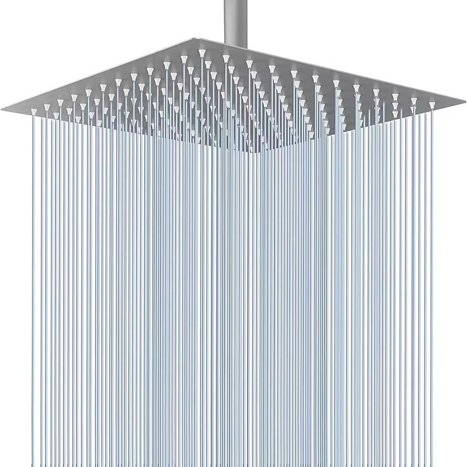 

New 1pcs 8/10/12 Inch Rainfall Shower Head Stainless Steel Ultra Thin Waterfall High Pressure Water Saving Bathroom Accessories 8 inch