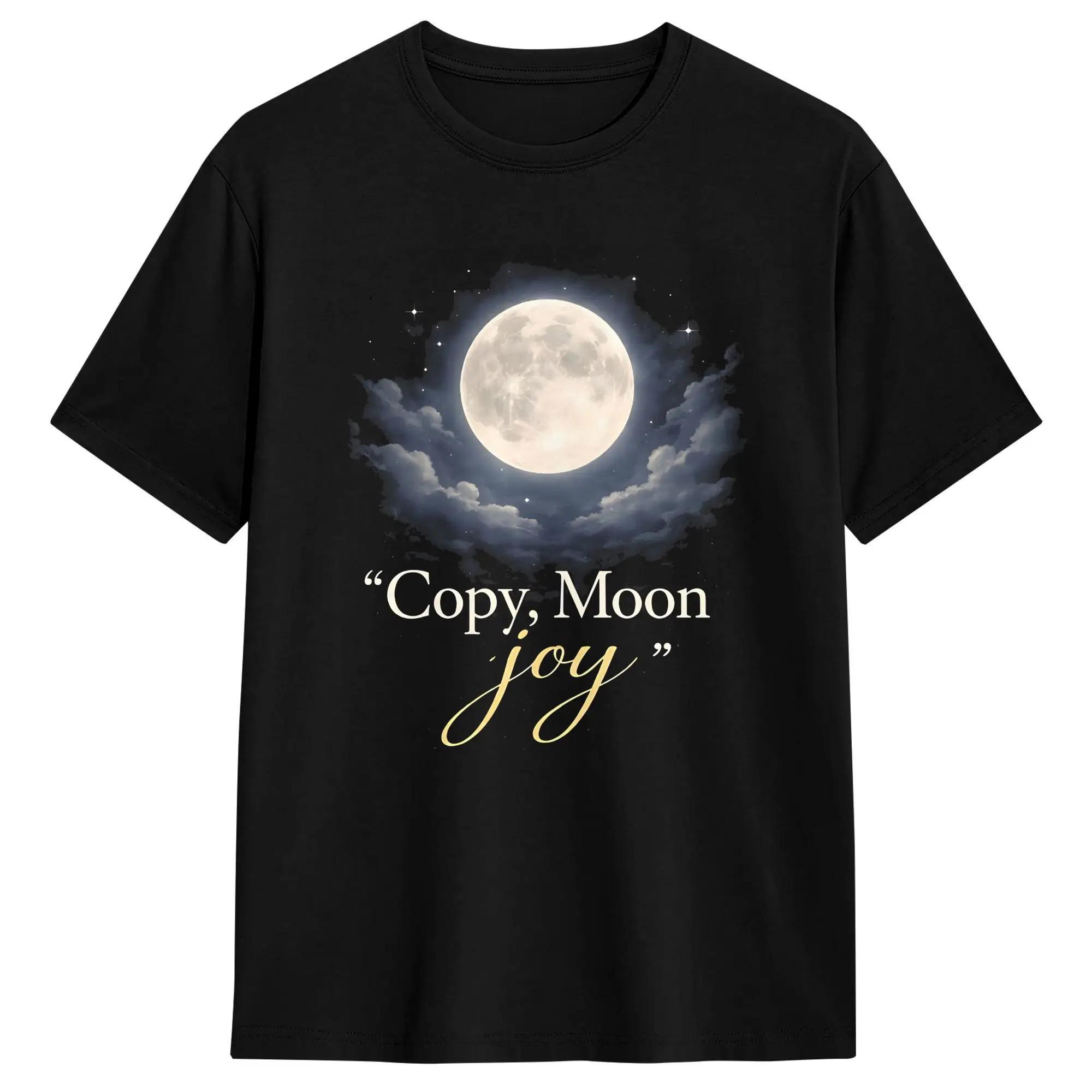 2026 Summer Fashion Tee Copy Moon Joy Funny Unisex Cotton Vintage TShirts Crewneck Tee Shirt Short Sleeve Clothes Graphic Y2K S