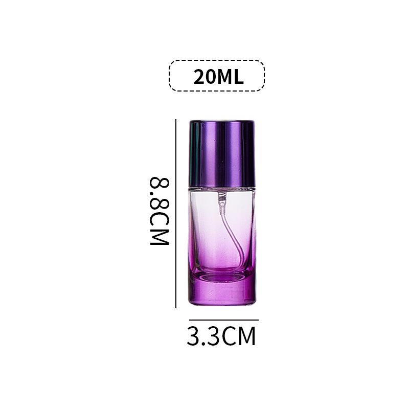 Gradient Cylindrical Perfume Spray Bottle - High Aesthetic Empty Decanting Sample Bottle
