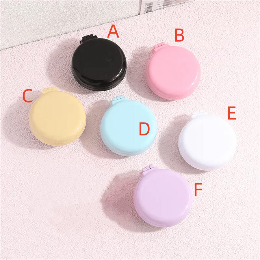 1pc Folding Travel Mirror Hair Brush Round Folding Pocket Size Hair Brush Mini Hair Comb Compact Travel Size Hair Massage Comb For Women