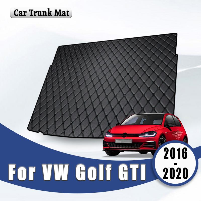 Car Trunk Mats For Volkswagen VW Golf GTI 2016 2017 2018 Auto Vehicles Cargo Liner Carpets Interior Accessories Covers