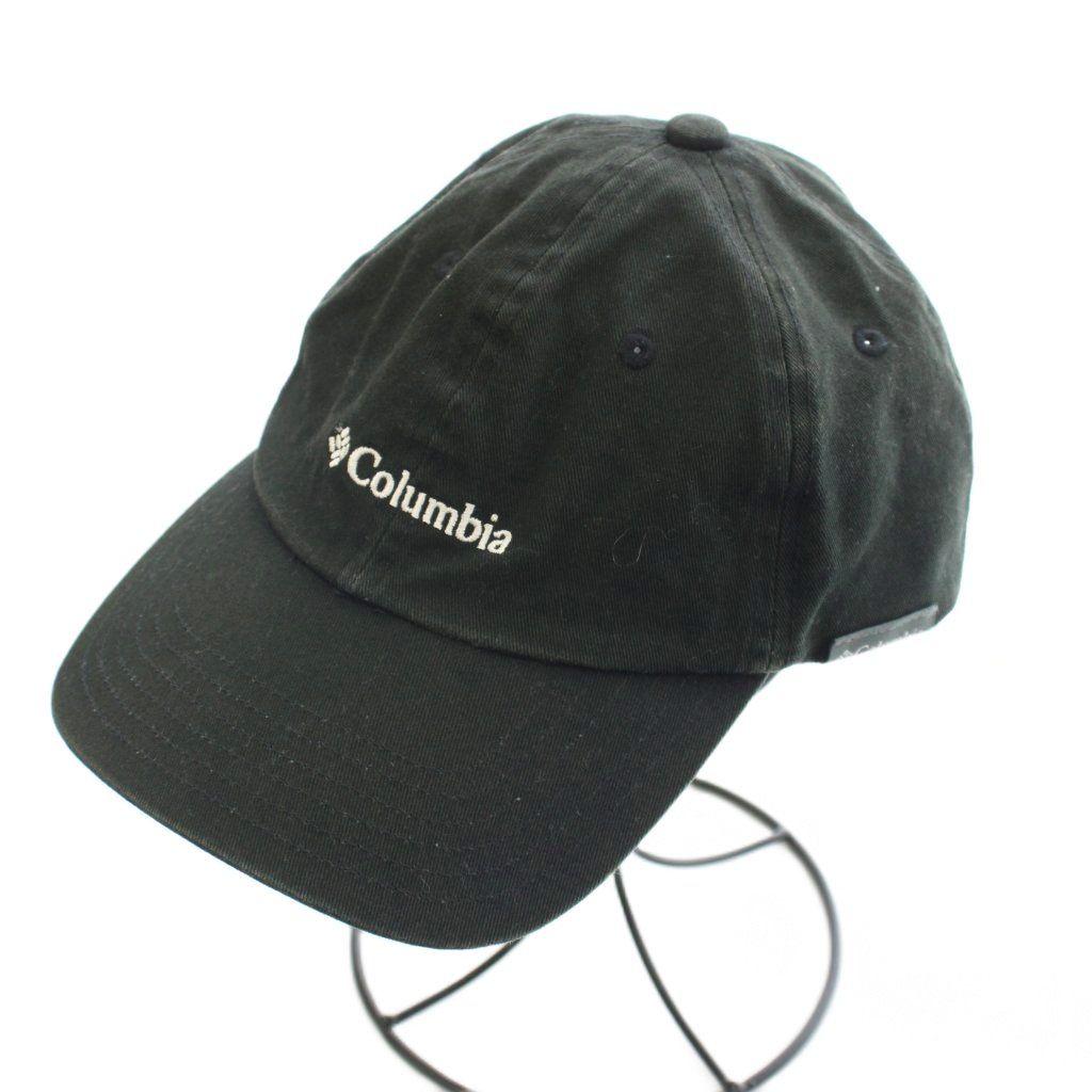 Used Columbia Hat O/S UNISEX Black Logo Embroidery Plain /LP GY53