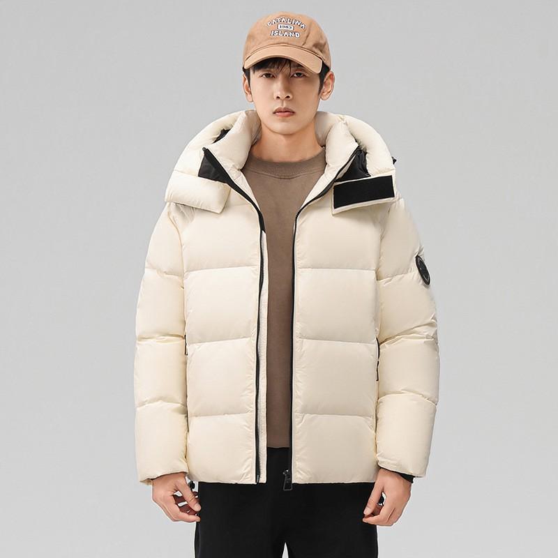 Men Winter Loose Hooded Down Jacket Thick Warm Casual Puffer Coat Outerwear