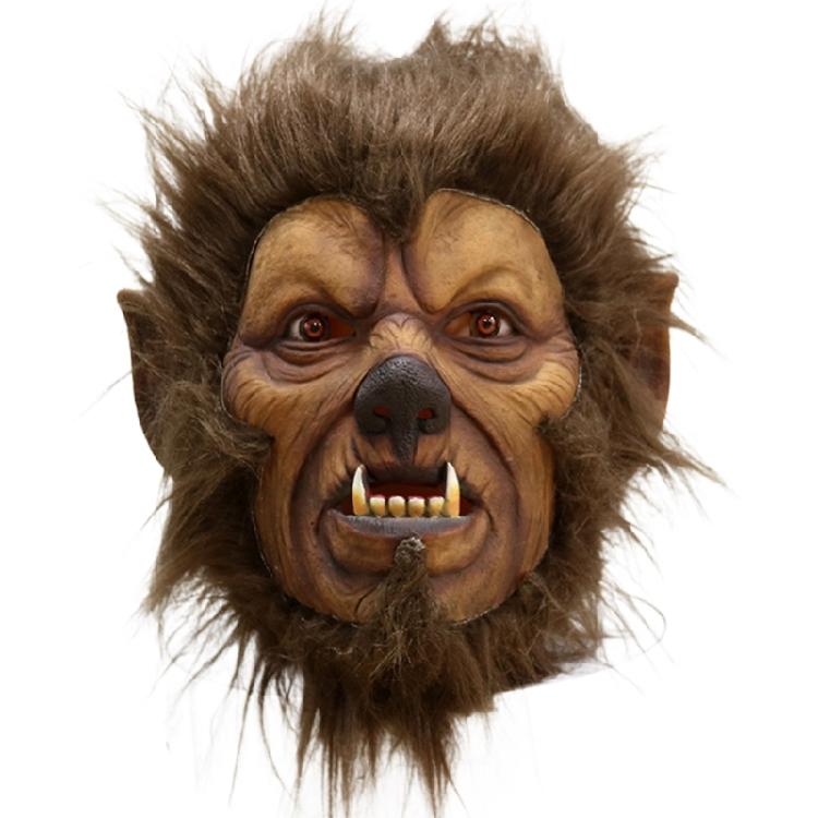 Halloween Full Head Wild Man Mask for Women Man Masquerade Party Cosplay Party, Halloween Wild Man Latex Mask 1 коричневый