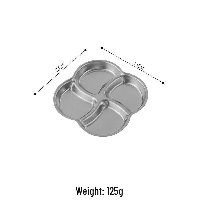 ZISIZ Commercial Stainless Steel 3-Compartment Sauce Dish