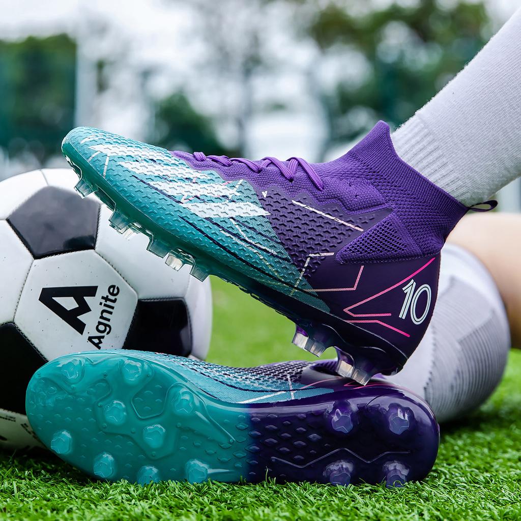 Falcon new high-top football shoes long nails football shoes broken nails special training shoes men's