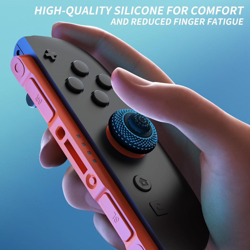 PlayVital Set of Thumb Grip Caps for the 2025 New Switch 2 Stick Covers for Improved Aiming Accuracy on Switch 2 8-Piece – Professional, Durable,