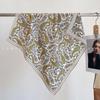 2025 Autumn and Winter New Retro Cashew 65cm Silk Wool Square Scarf Women's Temperament Versatile Skin-friendly Silk Wool Silk Scarf