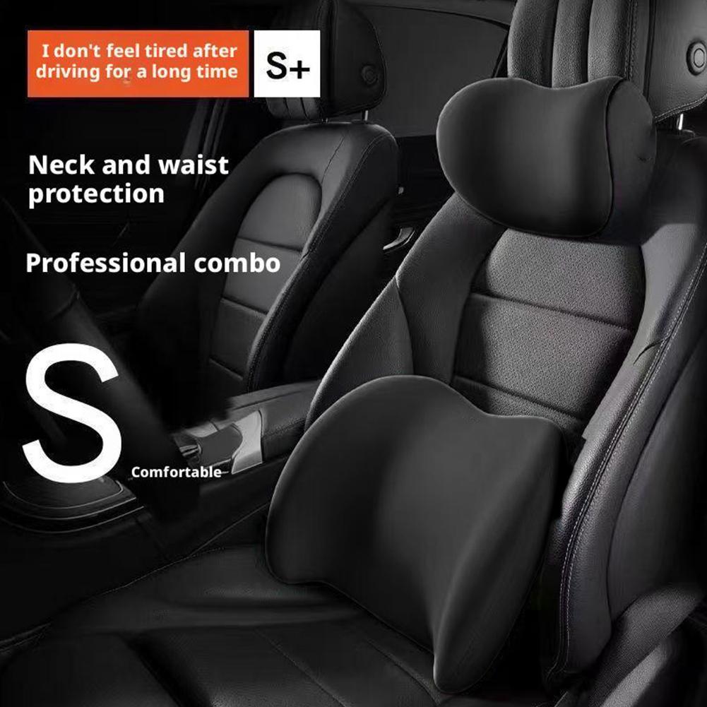 Car Headrest/Lumbar Support Car Neck Pillow Waist Cushion Lumbar Support Driving Cushion Seat Driver Car Waist Backrest Sup Q9K6