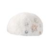 Autumn and winter sweet pearl rhinestone rabbit fur forward hat women's velvet warm face small beret painter hat