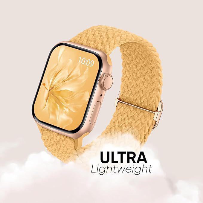 Elastic Woven Nylon Strap for Apple Watch Series 4-10 & Ultra 2