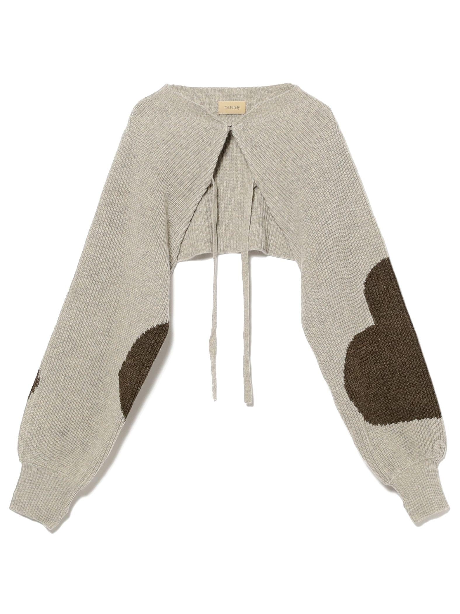 

Beams Boy Зрелое Сердце Болеро с Длинным Рукавом Вязаное, Женское, Серый Свободный