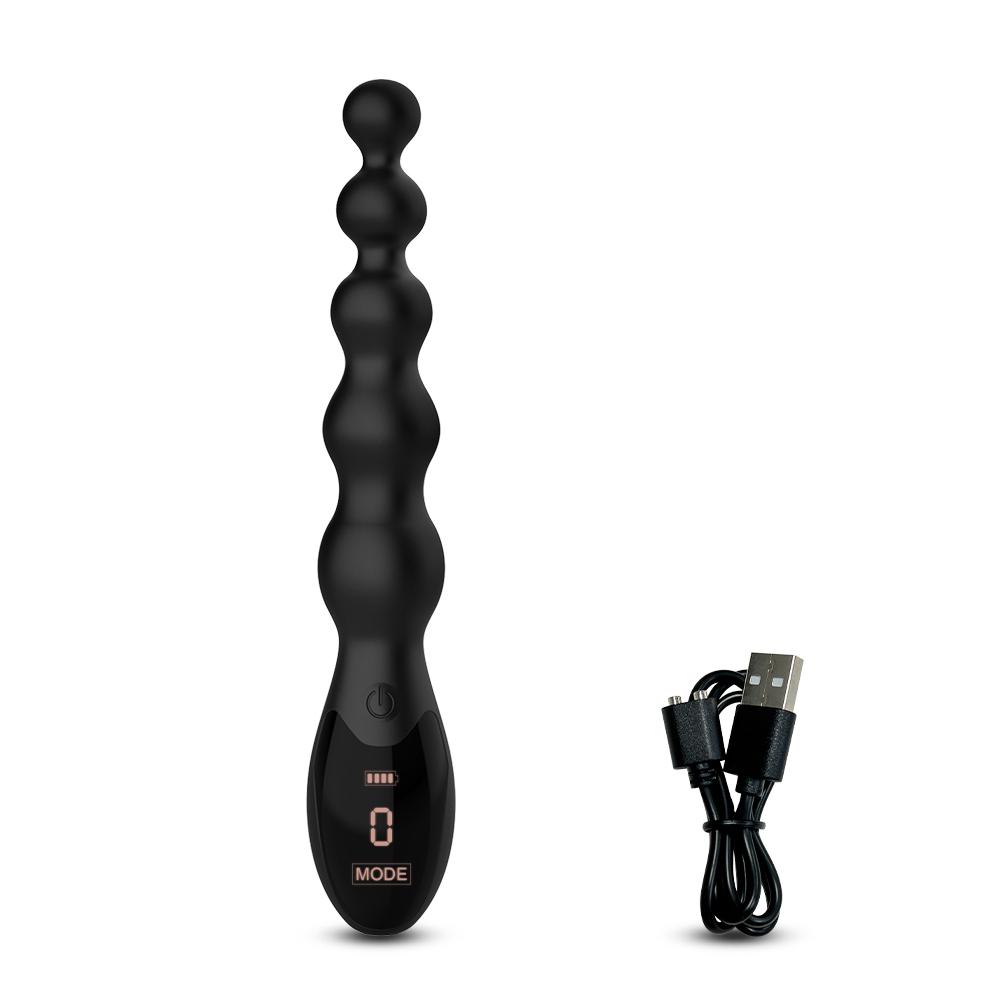 Vibrator anal pentru masaj de prostată masculin Plug anal vibrator din silicon moale bile anale Jucării sexuale erotice pentru adulți pentru femei bărbați gay