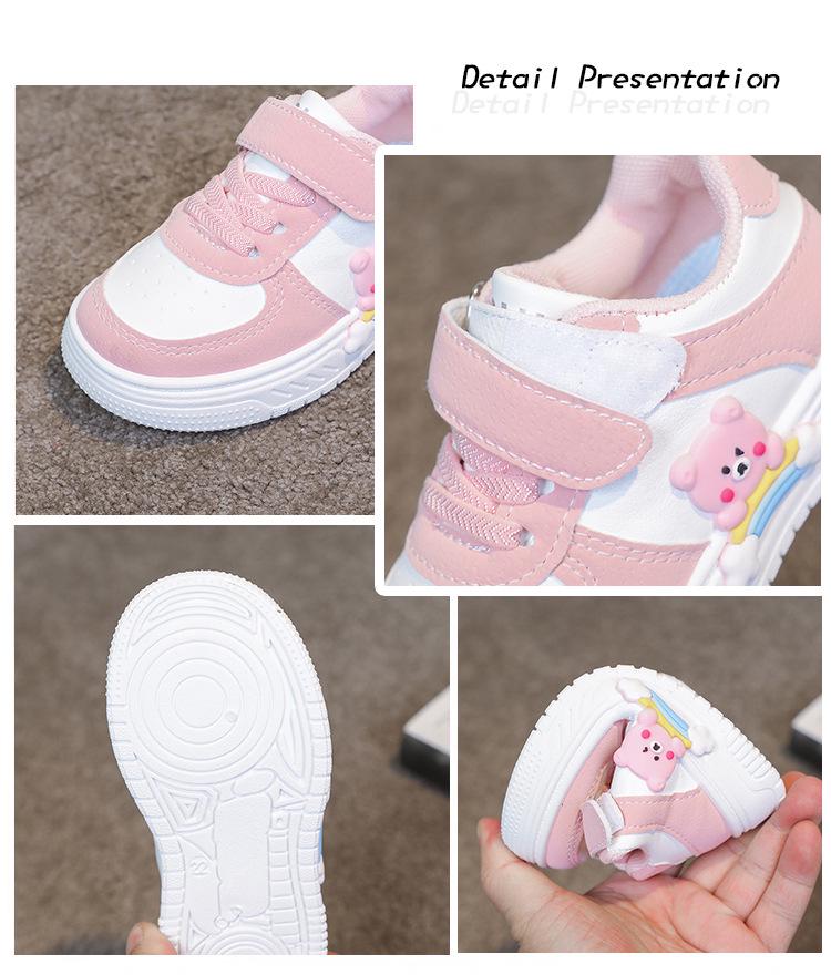 Atmungsaktive Canvas-Laufschuhe mit Cartoon-Motiv für Kleinkinder - Strapazierfähige Low-Top-Sportschuhe für Mädchen & Jungen
