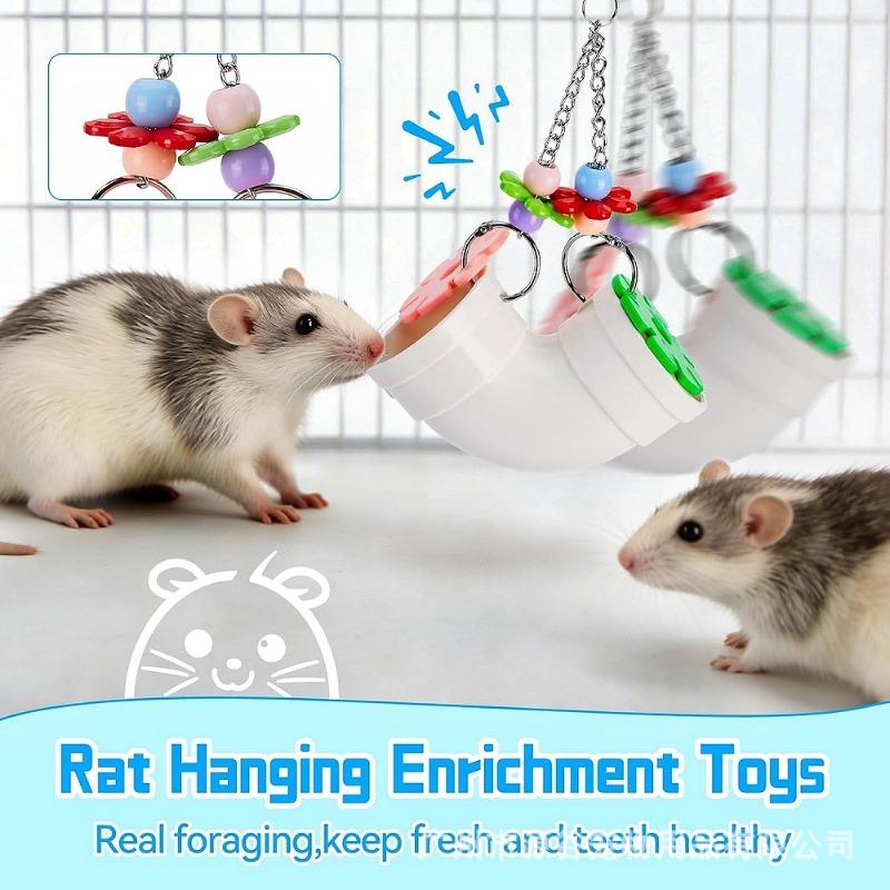 Parrot Hamster Foraging Pipe Chew Toy Bird Cage Accessory