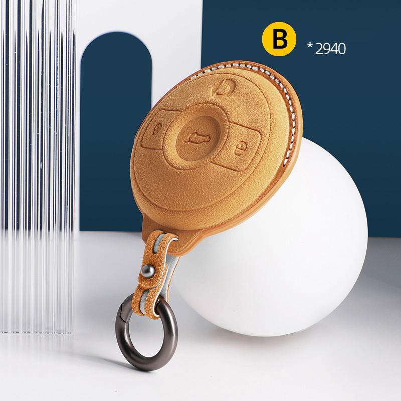 For Mercedes Benz SMART Fortwo 1 BRABUS 1  Barbos SMART Suede Remote Car Key Case Shell Keychain  for Benz Smart Elf Key