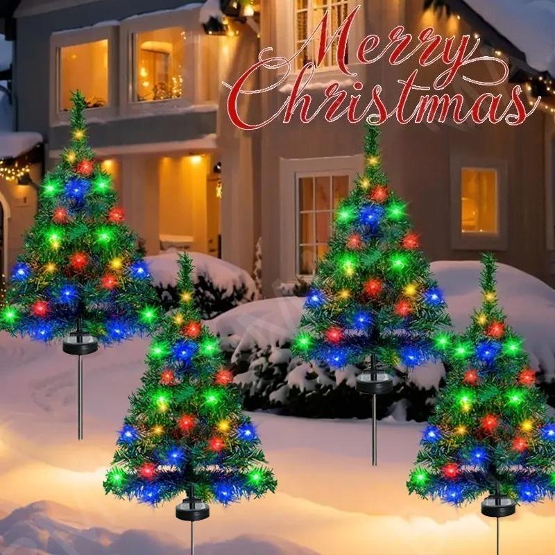 Outdoor Solar Christmas Tree Lights Waterproof LED Garden Lamps For Lawn Patio Landscape Decoration Party Decor
