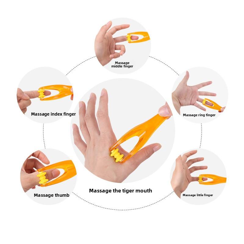 Finger Massager Orange Mini Multifunctional Finger Massage Roller Fat Push Slim Hand Slimmer
