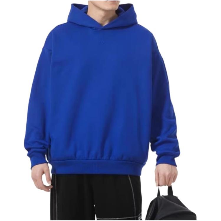 adidas The 2024 Collection Chapter 2 Series Letter Logo Plush-Lined Hoodie Unisex Hoodie Bright-Blue IX1961