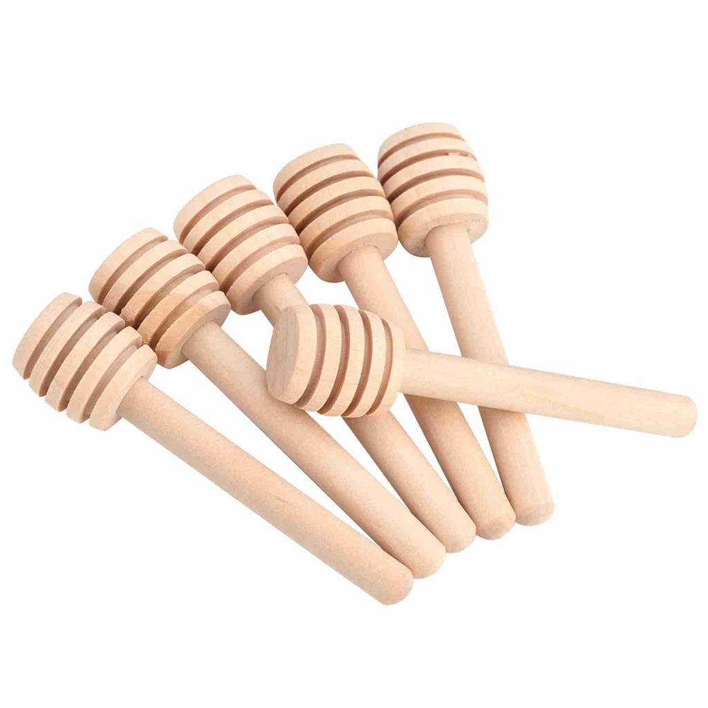 50Pcs Set Household Wooden Mini Jam Honey Dipper Jar Dispensing Collecting Stirring Rod Stick