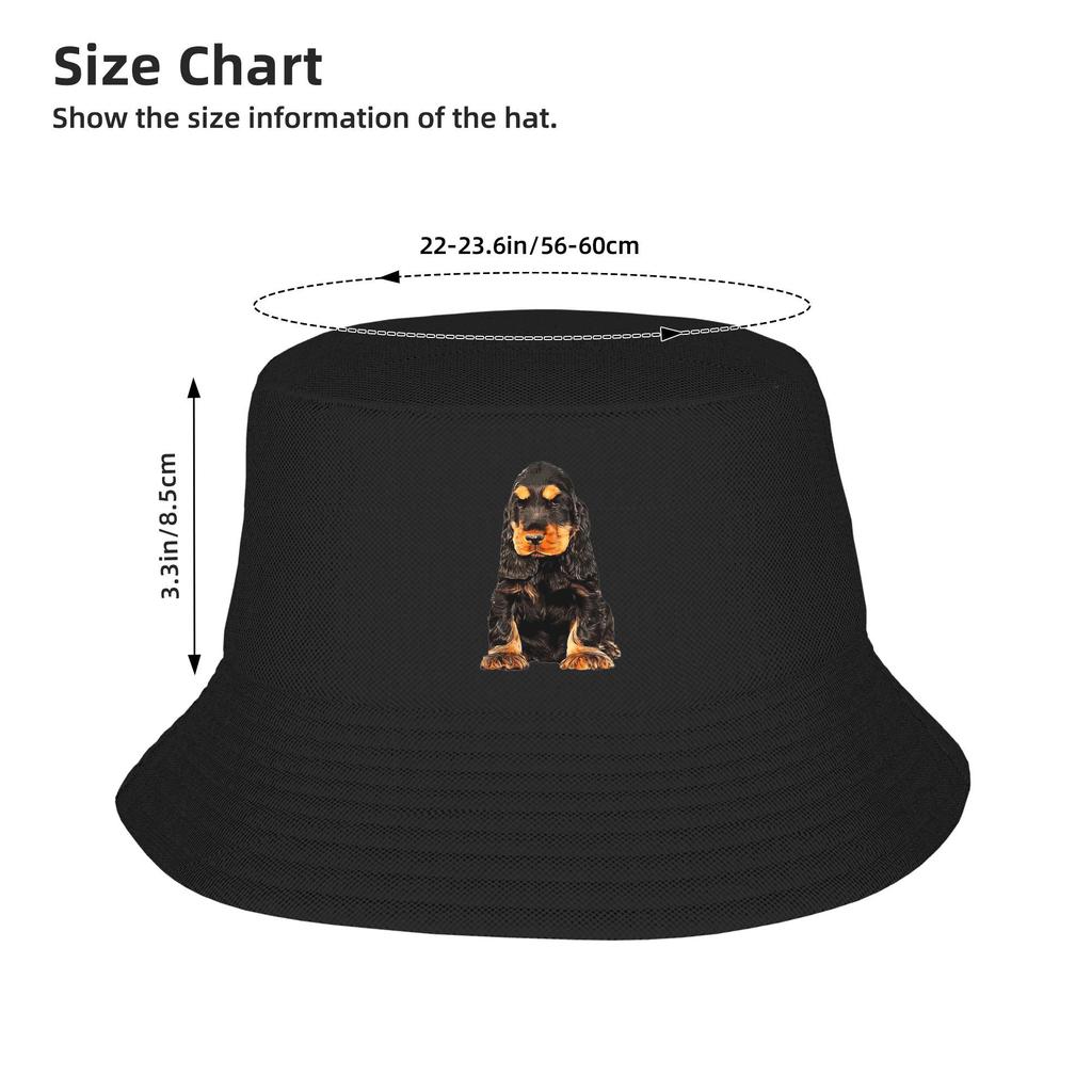 Cocker Spaniel English Cocker Spaniel Cute Puppy Dog Bucket Hat Panama Bob Hats Autumn For Summer Beach Fishing Fisherman Caps