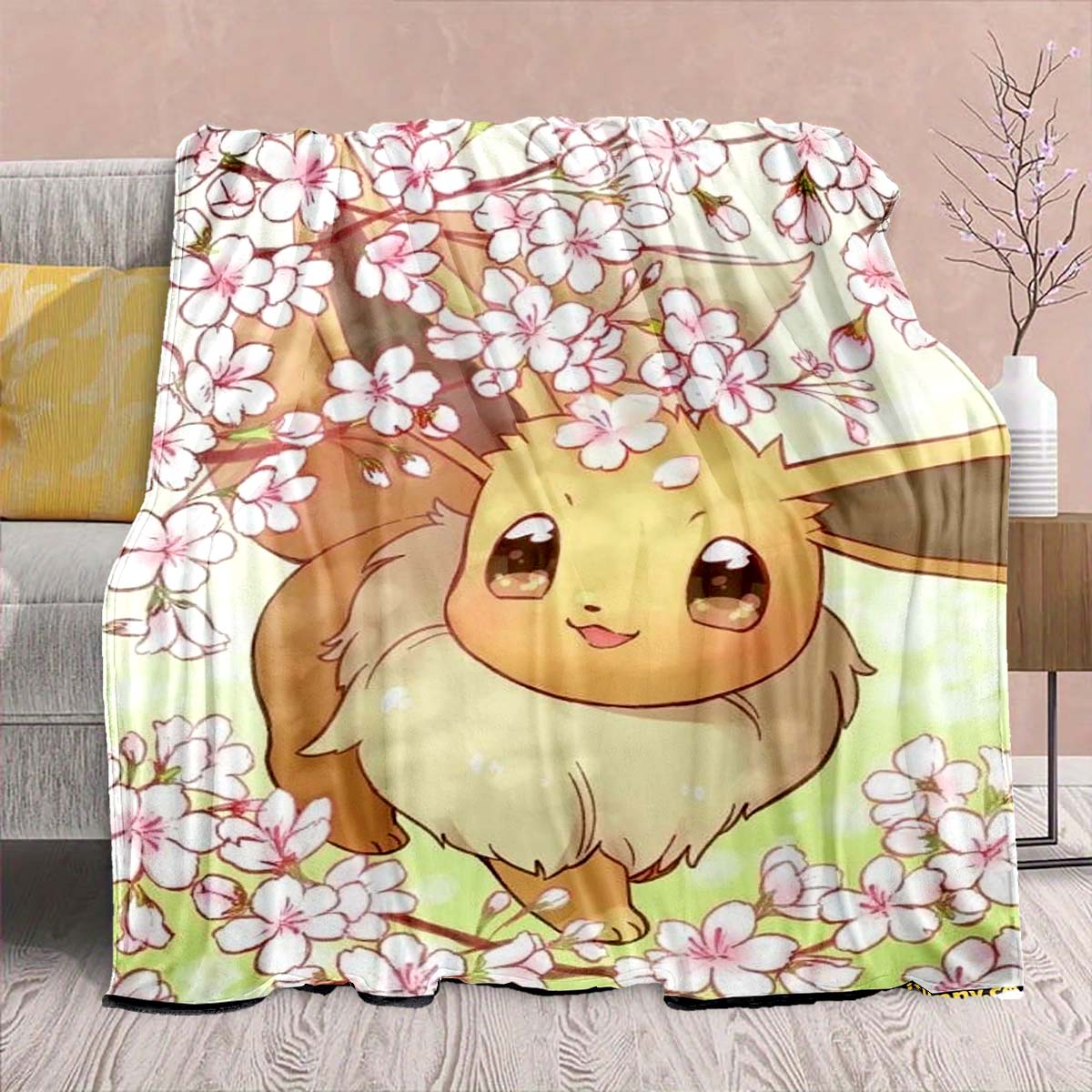 

Pokémon Anime Flannel Blanket - Soft Warm Perfect for Sofa, Bedding Camping Travel Office Home Decor 75x90cm