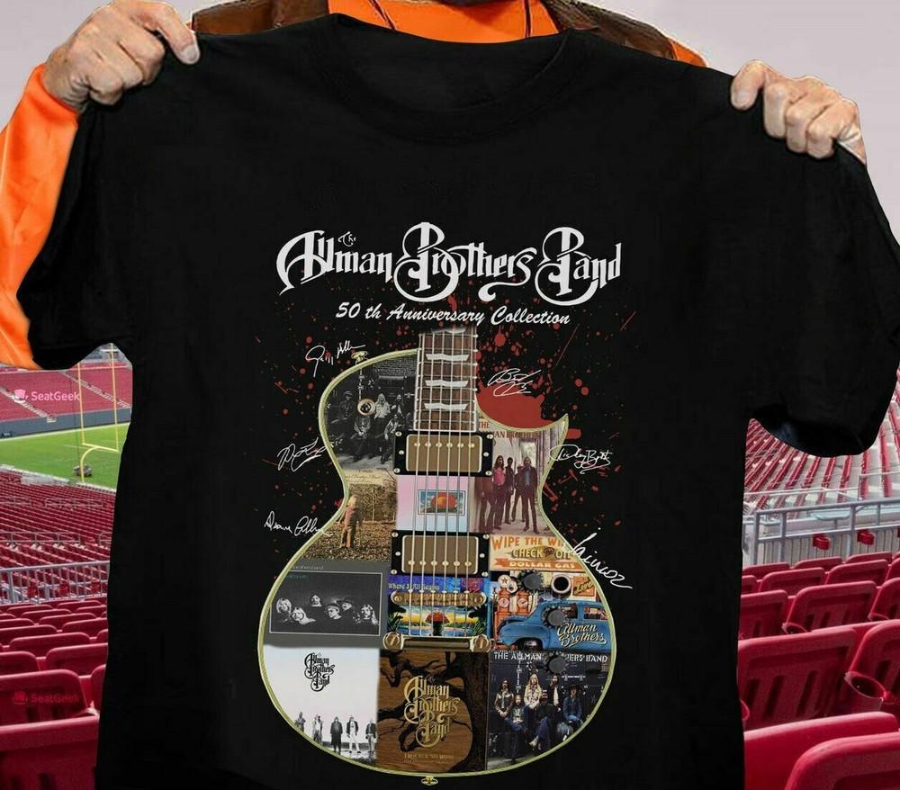 The Allman Brothers Band 50th Anniversary Cotton Black Unisex S4Xl Tshirt Unisex T-Shirt XXXL