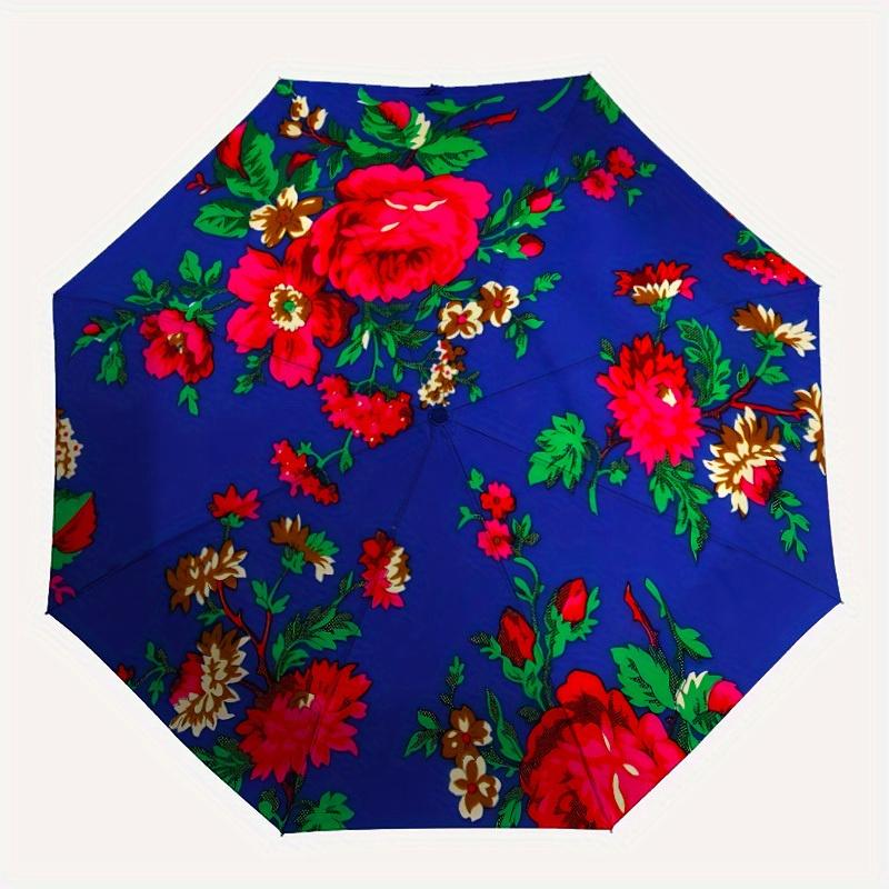 

1pc Floral Automatic Open/close Folding Umbrella, Compact Portable Travel Umbrella,Cute Umbrella, Durable Construction yy250804077