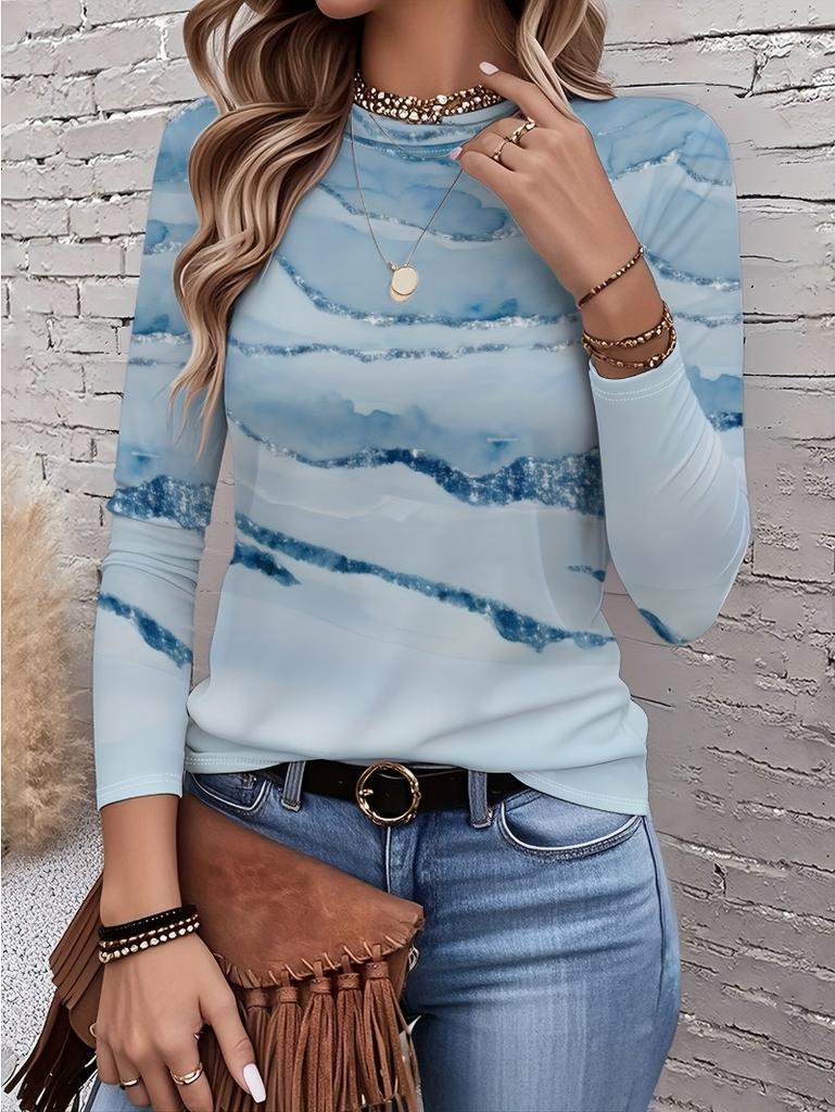 Women's Autumn Long-Sleeve T-ShirtStreet Style Casual Crew Neck Pullover, Loose Fit Outdoor T-Shirt