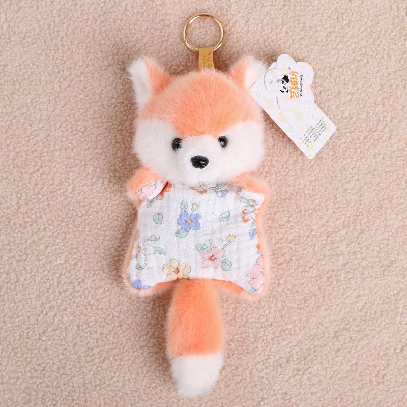 Polyester Cloth Velvet Bean Bag Park Animal Plush Toy Pendant Cute Cartoon Doll Keychain Children's Gift 14+