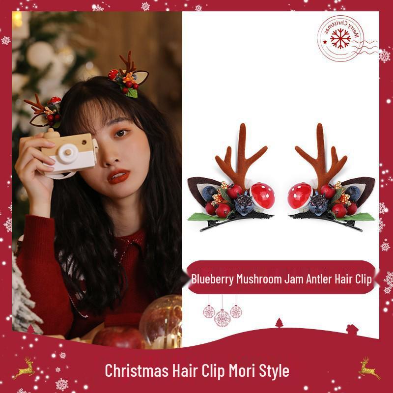 Santa Claus Hair Clips: Adult & Children's Christmas Antler Accessories