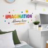 Rainbow Motivational English and Stars Home Background Wall Beautification Stickers