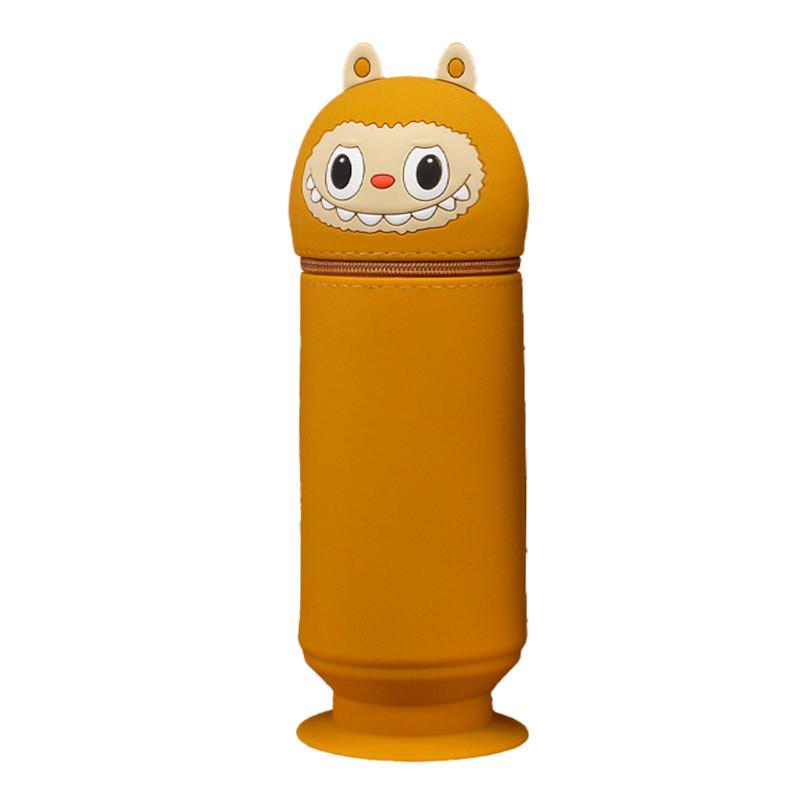 Cute Cartoon Silicone Pencil Case With Expandable Foldable Storage For Students And Kids