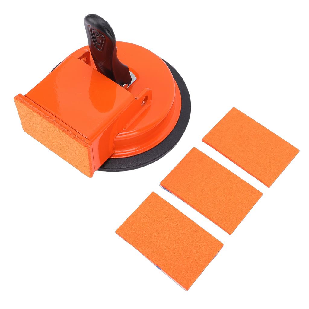 Floor Gap Fixer Tool Heavy Duty Repair Professional Suction Cup with 3 Reusable Patches Orange
