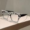 Fashion Patchwork Color Frame New in Women Crystal Shiny Glasses Non-prescription Original Brand Design Decor Eyewear