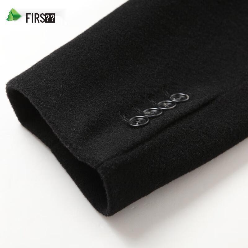 Shanshan Men's 100% Wool Down-Filled Mid-Length Overcoat