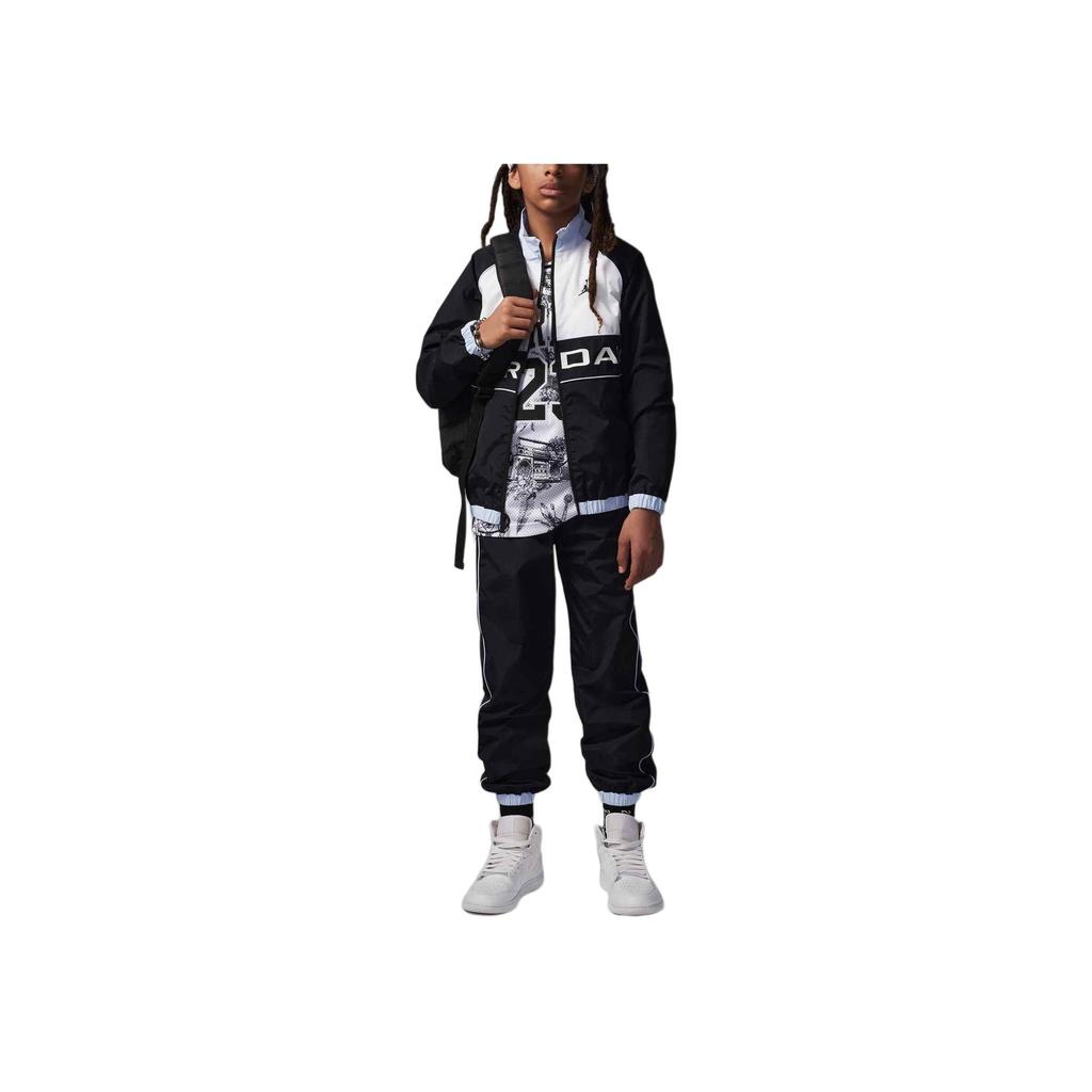 Jordan Tuta Sportiva Casual Moda Morbida Versatile Tuta per Bambini Nera IB9308-010
