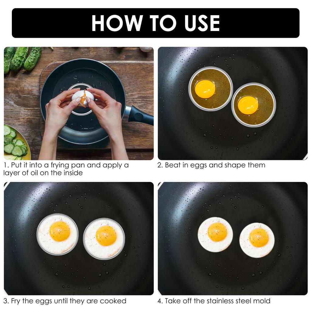 12Pcs English Muffin Ring Stainless Steel Crumpet Rings Nonstick Tart Rings Double Rolled Muffin Tart Rings Crumpet Ring Molds