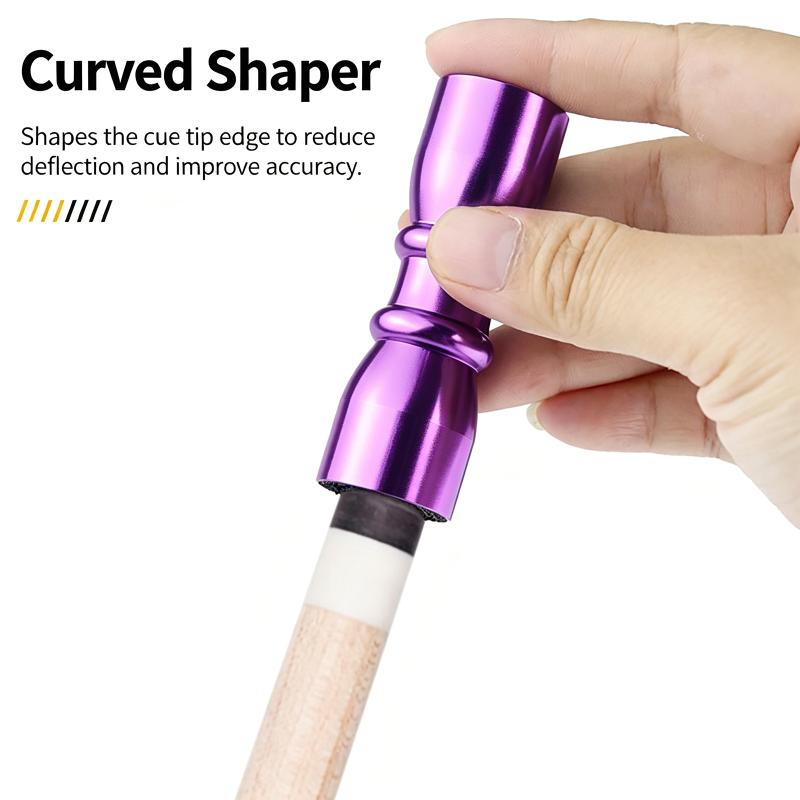 Durable 3 In 1 Cue Tip Shaper Multifunctional Colorful Tip Trim Tool Professional Shaper Aerator Tapper Billiard Snooker Pool